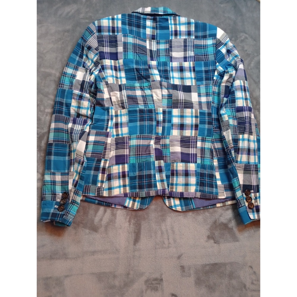 Talbots Summer Madras Patchwork Plaid Blazer Wome… - image 4